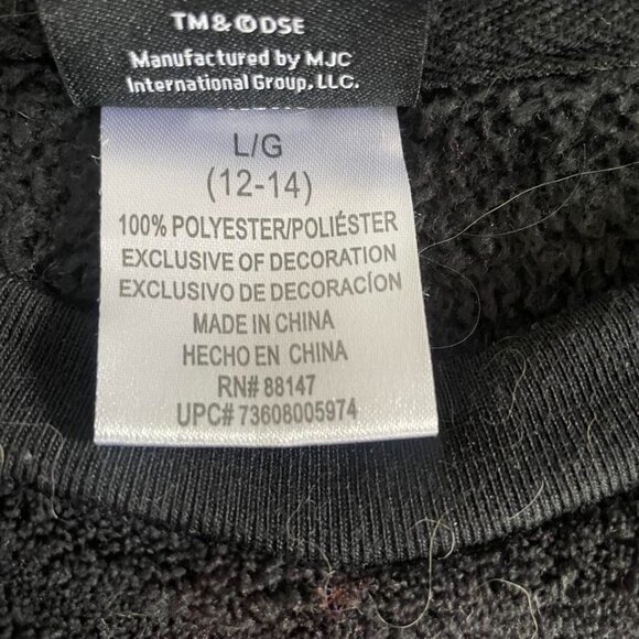 EUC Grinch Naughty? Who Me? Black Fleece Sweater Top size Large - Picture 2 of 2